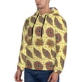 thumbnail image 3 of Kdxio Bohemia Print Mens Casual Hooded Collar Drawstring Hoodies Pullover Sweatshirts Casual Long Sleeve Shirts-3X-Large, 3 of 7