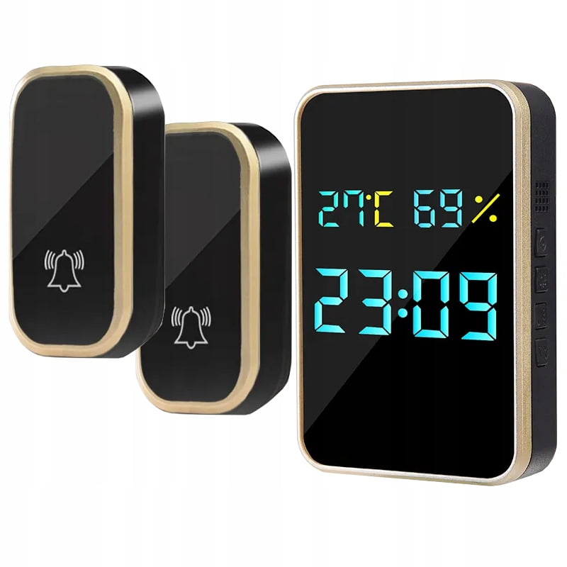 Alarm Clock Hygrometer All-in-one Room Temperature Wireless Doorbell