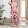 thumbnail image 4 of Salouo Rose Flowers Print Pajama Pants for Men, Lounge Pants Elastic Waistband Casual Men's sleepwear Loungewear Sleep Pajama Pant -Medium, 4 of 7
