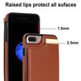 thumbnail image 4 of Mantto for iPhone 7 Plus/8 Plus Back Wallet Case with Card Holder, Magnetic Clasp 3 Card Slots RFID Blocking Premium PU Leather Shockproof Anti-Scratch Wallet Phone Case, Brown, 4 of 7