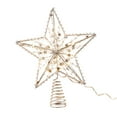 thumbnail image 4 of Adorno de estrella Macarena para árbol de Navidad con luces LED plata, 4 of 8