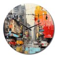 thumbnail image 2 of Designart "Urban composition II" Abstract Collages Oversized Wall Clock, 2 of 5