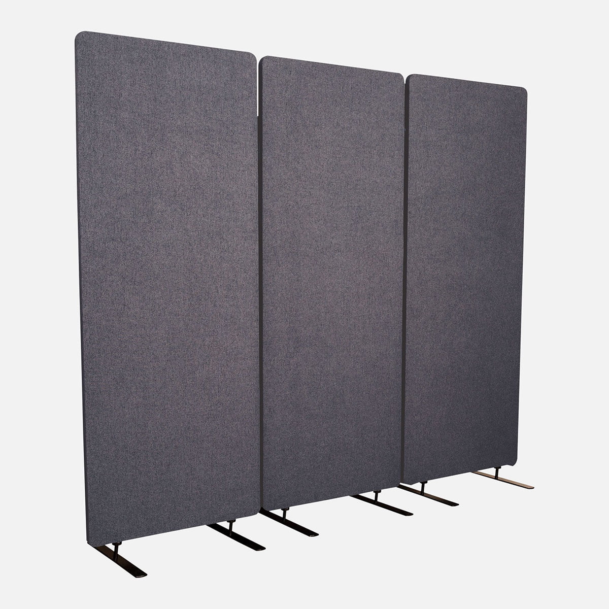 FSE 373-RCLM7266ZSG RECLAIM Acoustic Room Dividers - 3 Pack in Slate Gray