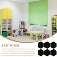 thumbnail image 2 of Raindrops 6Pcs Hexagonal Acoustic Panels for Home Offices (Black), 2 of 6