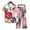 Multicolor, variant on Sakmal Short Sleeve Womens Pajamas Sets Cropped Button Down Floral Cotton and Linen Sleepwear for Ladies