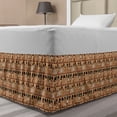 thumbnail image 1 of Egyptian Bed Skirt, Egyptology Theme Mythological Cartoon Characters Archeology History Illustration, Elastic Bedskirt Dust Ruffle Wrap Around for Bedding Decor, 4 Sizes, Multicolor, by Ambesonne, 1 of 2