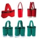 thumbnail image 2 of Advancent Bolsa de dulces portátil, pantalones de Papá Noel, pantalones, cesta, asa, soporte, regalo de Navidad, vacaciones, cumpleaños, Kits de decoración para fiestas Verde S, 2 of 6
