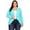 Aqua, variant on Women's Casual Plus Size Blazer Long Sleeve Open Front Solid and Print
