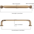 thumbnail image 3 of 10 Pack 5 Inch(128mm) Champagne Bronze Kitchen Cabinet Handles, Cabinet Pulls Kitchen Cabinet Hardware for Cupboard Drawer Pulls, 3 of 3