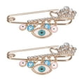 thumbnail image 3 of 2Pcs Rhinestone Brooch Pins Multi Purpose Exquisite Workmanship Fashion Design Blue Brooches Jewelry for Parties Daily, 3 of 8