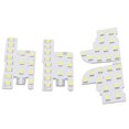 thumbnail image 2 of Panel de luz de mapa de cúpula de coche 54LEDs 4PCS Bombilla de luz de techo interior de coche Alto brillo 12V 5W 8000LM Anti oxidación para automóvil, 2 of 7