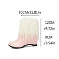 thumbnail image 4 of Pink Womens Winter Boots With Round Toe And Side Zipper For Casual Wear And Comfort, 4 of 7