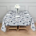 thumbnail image 3 of Pioneer Flower Floral Print Pattern Square Tablecloth, Waterproof Wipeable Spillproof Washable Table Cover for Home Kitchen Party Decor, 52"x52", 3 of 6