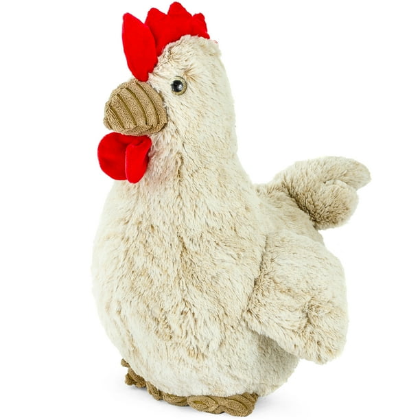 Super Soft Plush Corduroy Cuddle Farm Chicken Stuffed Animal Toy, 22.5