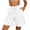 White, variant on biudgviw Women's Sweat Shorts with Multi Pockets Drawstring Elastic Waist Cargo Shorts Comfy Textured Baggy Shorts for Gym Workout