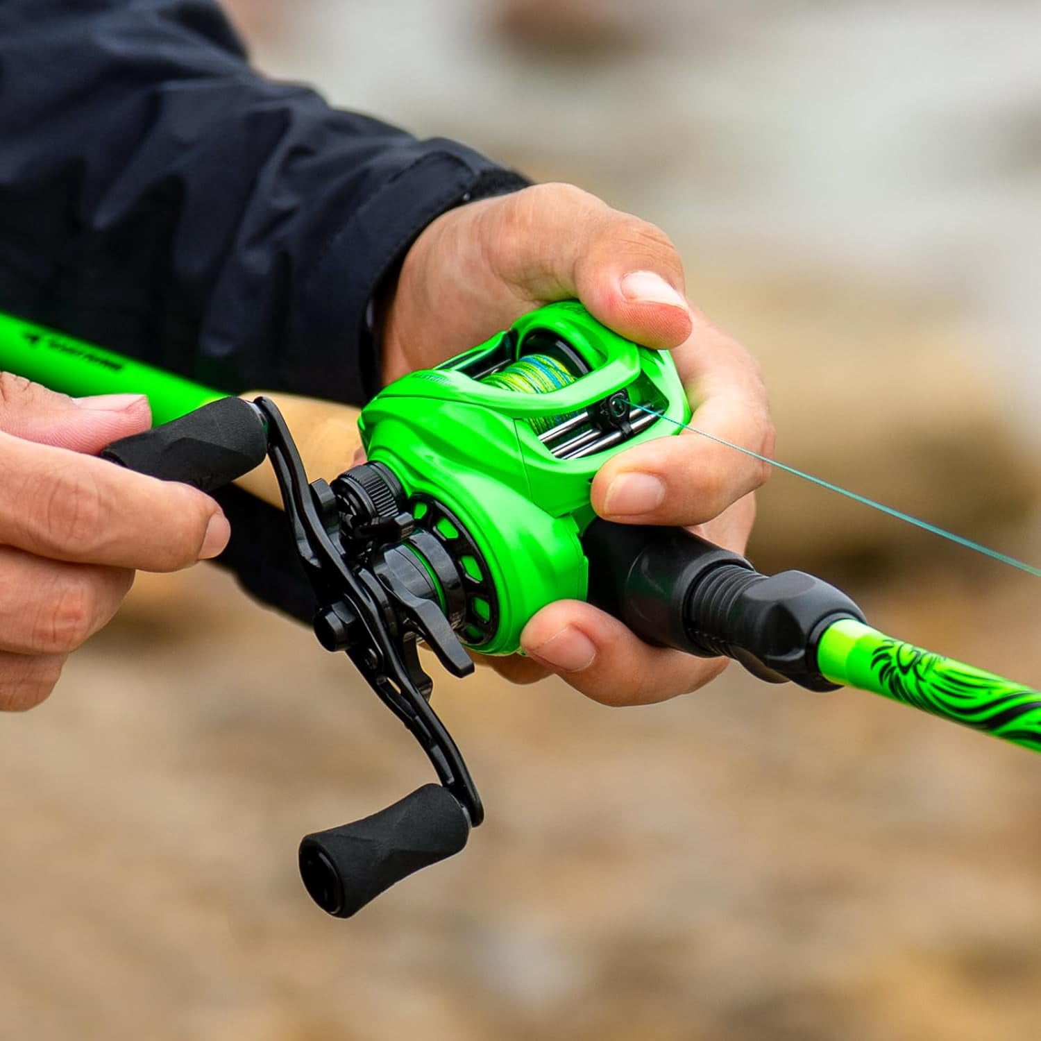 KastKing Baitcaster Fishing Rod and Reel Combo, Cast: 6'6''- Ml& M- Dual-tip Rod - Right Handed IM6 Graphite Rod with KastFlex Technology, Hook Keeper, Multiple Models-Zephyr
