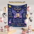 thumbnail image 2 of 3 Year Old Girl Gifts for 3rd Birthday Blanket, 3rd Birthday Gifts for Three Year Old Girl, Baby Girl Third Birthday Gift Blanket, 50"x40" Happy 3rd Birthday Throw Blanket, Butterfly, 2 of 6