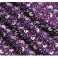 thumbnail image 3 of Soimoi Purple Cotton Cambric Fabric Unicorn & Floral Decor Fabric Printed Yard 56 Inch Wide, 3 of 7