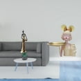 thumbnail image 2 of Figura de mujer africana,Estatua artesanal de una dama tribal africana,hecha a mano,para cafetería.,Estatua de bandeja de almacenamiento de llaves,Estatua de niña con bandeja para guardar, 2 of 8