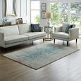 thumbnail image 3 of Industrial Country Farm Beach House Living Lounge Room Area Rug Runner Floor Carpet, Distressed Vintage Style, Fabric, Multi Beige, 3 of 7
