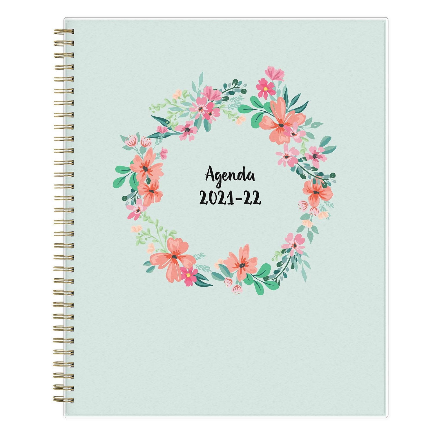 Agenda hebdomadaire/mensuel Blue Sky Laurel, grand format, année 2021-2022