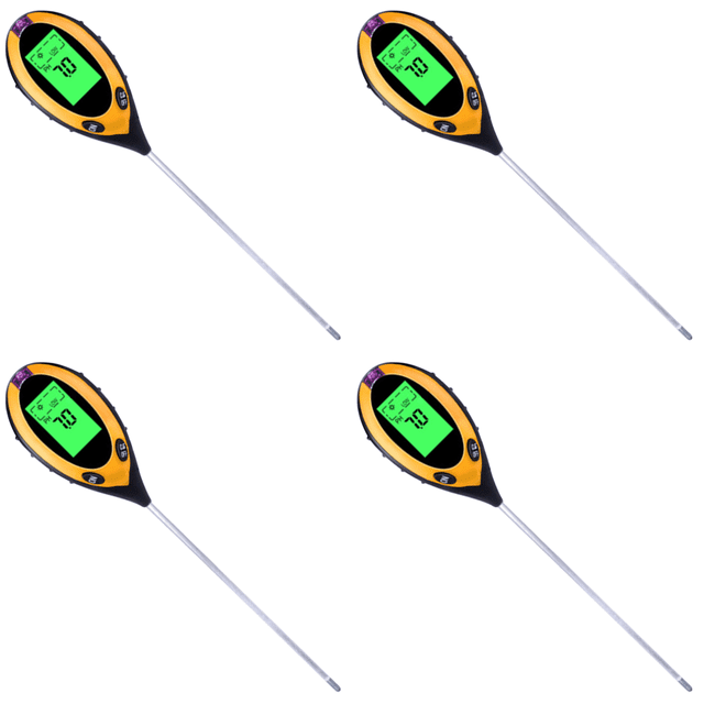Probador Digital 4 en 1 Con Retroiluminación LCD Medidor Detector Herramienta Jardinería