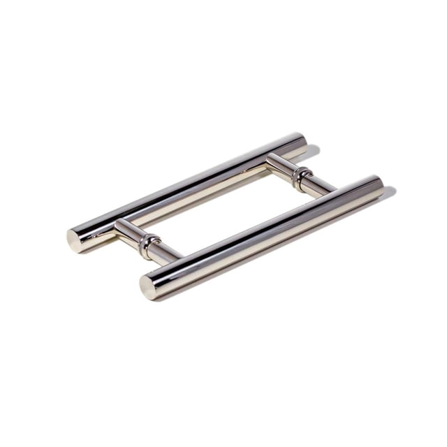 Barre Ronde de 12 Pouces en Acier Inoxydable Moderne Contemporaine pour Porte d'Entrée, Échelle de Poignée de Douche Coulissante en Verre, Porte de Grange Intérieure Extérieure, Chrome Poli Miroir