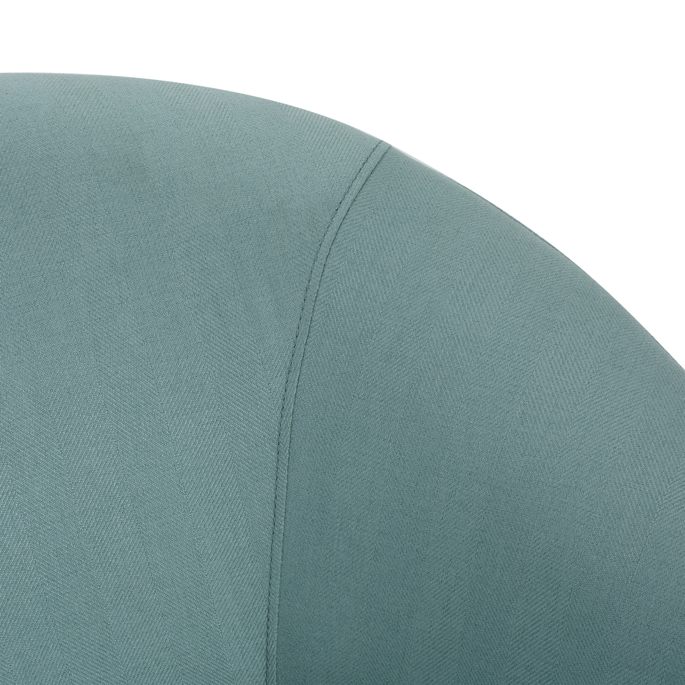 Contemporary Swivel Glider Chair, Light Blue