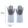 thumbnail image 5 of Esponja de silicona anticongelante para el hogar, práctica para lavar platos, limpieza de cocina, guantes de silicona, color gris, 5 of 5