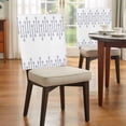 thumbnail image 3 of Rhombus Lines Dining Chair Back Cover Only, Geometric Boho Set of 4 Chair Back Covers, Removable Washable for Dining Room, Banquet & Holiday Decoration, 3 of 9