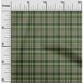 thumbnail image 2 of oneOone Cotton Silk Dark Green Fabric Check Sewing Material Print Fabric By The Yard 42 Inch Wide, 2 of 4