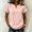 Pink women v neck t shirt a1, variant on SSZMDLB Women V Neck T-Shirts Short Sleeve Solid Casual Basic Tee Beach Summer Tops Fashion Scoop Neck Comfy Vacation Outfits Workout Clothes, Navy 2XL