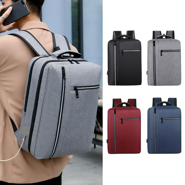 Mochila para portátil, con puerto de carga USB, antirrobo, ideal para la universidad, compatible con portátiles, perfecta para viajes, plegable e impermeable, fabricada en nailon de alto