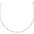 thumbnail image 2 of 14K White Gold Ruby/Sapph/Emerald/Wht. Topaz 18In. Station Necklace (Width 4.3) (Length 18) - Jbsp, 2 of 5