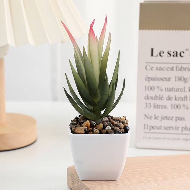 Xiao Hua 3 plantas artificiales en maceta, pequeñas plantas falsas en maceta, miniplantas artificiales de escritorio para interior, granja, oficina, mesa, estante, decoración de baño (A65)
