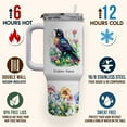 thumbnail image 4 of Red-winged Blackbird Lover Personalized Tumbler 40oz – Custom Stainless Travel Mug with Straw and Handle – Cute Animal Gift for Women Girls Birthday Christmas, 4 of 6