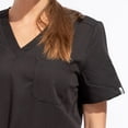 thumbnail image 5 of Medical Uniform Scrubs Sets V-Neck Caregiver Top and Drawstring Waist Pants Black XS, Workwear for Nurses, 5 of 10