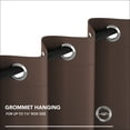 thumbnail image 4 of Deconovo Thermal Insulated Blackout Curtains Set of 2 Panels, Grommet Energy Efficient Window Curtains, Chocolate, 38" x 63", 4 of 10