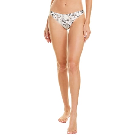 Letarte Womens Snakeskin Misti Bikinis Bottom, XS, White