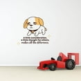 thumbnail image 1 of Consideration Puppy Animal Quote Cartoon Quotes Decors Wall Sticker Art Design Decal for Girls Boys Kids Room Bedroom Nursery Kindergarten Home Decor Stickers Wall Art Vinyl Decoration (15x30 inch), 1 of 1