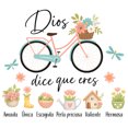 thumbnail image 3 of Adhesivo de pared con estampado floral para bicicleta, Dios Dice Que Eres Inspiratio, 3 of 4