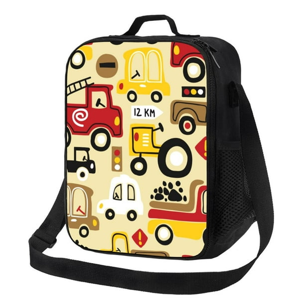 Disketp Vehicles Bolsa Térmica Estampada para Almuerzo, Lonchera para Hombres y Mujeres Adultos