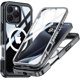 thumbnail image 1 of Funda para iPhone 16 Pro, carcasa protectora completa, resistente, trasera transparente, híbrida, magnética, de carga inalámbrica, de TPE PC con pantalla integrada, a prueba de golpes, 1 of 7