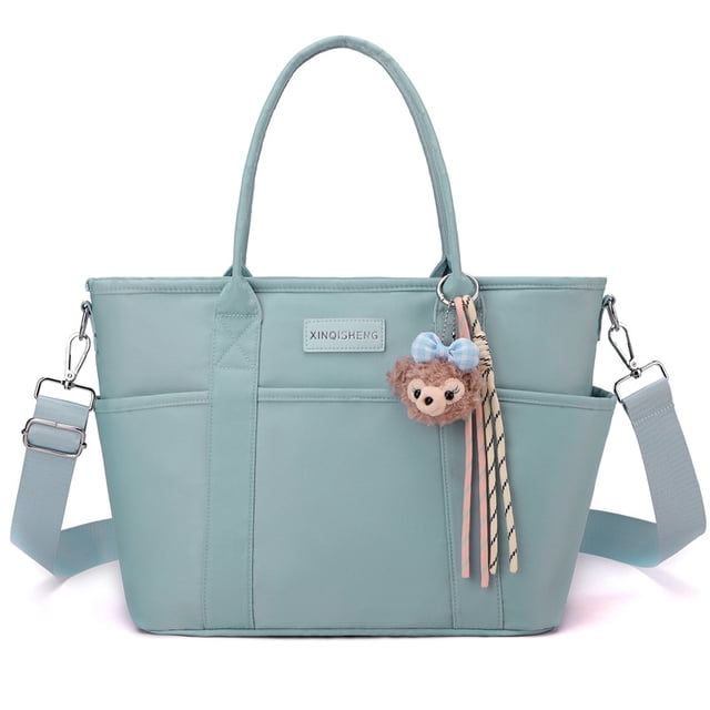 Nestbag Sky blue Tote Bag, Large Water-Resistant Diaper Bag & Handbag for Travel Work Daily Use