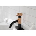 thumbnail image 4 of Kingston Brass KSD2827RX Belknap One-Handle Single-Hole Bathroom Faucet with Deck Plate and Push Pop-Up Drain, Matte Black/Rose Gold, 4 of 7
