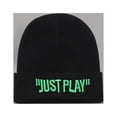 thumbnail image 1 of PEIXUN Men's Autumn/Winter Solid Color Knitted Warm Big Headband Embroidered Pullover Hat, 1 of 3