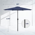thumbnail image 3 of Sombrilla de patio Simple Deluxe de 2,7 m para exteriores con inclinación y manivela, color azul oscuro, 3 of 7