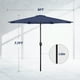 thumbnail image 3 of Sombrilla de patio Simple Deluxe de 2,7 m para exteriores con inclinación y manivela, color azul oscuro, 3 of 7