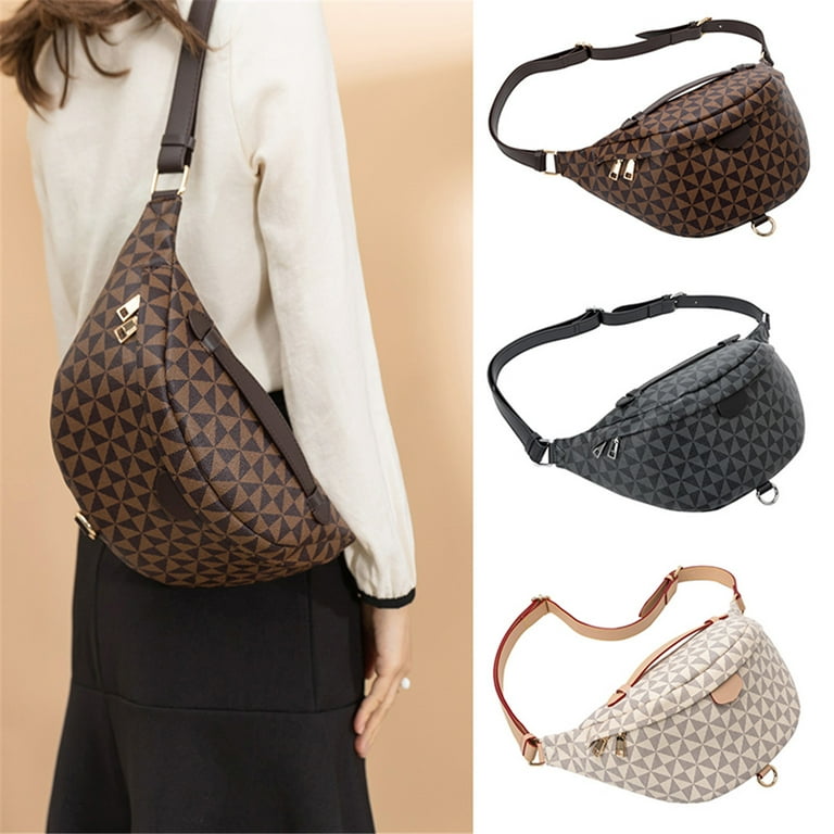 Sling Bag for Women Small Belt Chest Bum Bag Checkered waist Fanny Pack  Crossbody for women Designer-Perfect for On-the-Go Style 