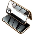 thumbnail image 2 of Funda antimiradas para iPhone 12 Pro Max, con fuerte adsorción magnética, protector de lente de cámara, marco de metal 360, protección de cuerpo completo, vidrio de doble cara (iPhone12Promax, azul) Fokelyi CZDZ-ZH44-3, 2 of 9